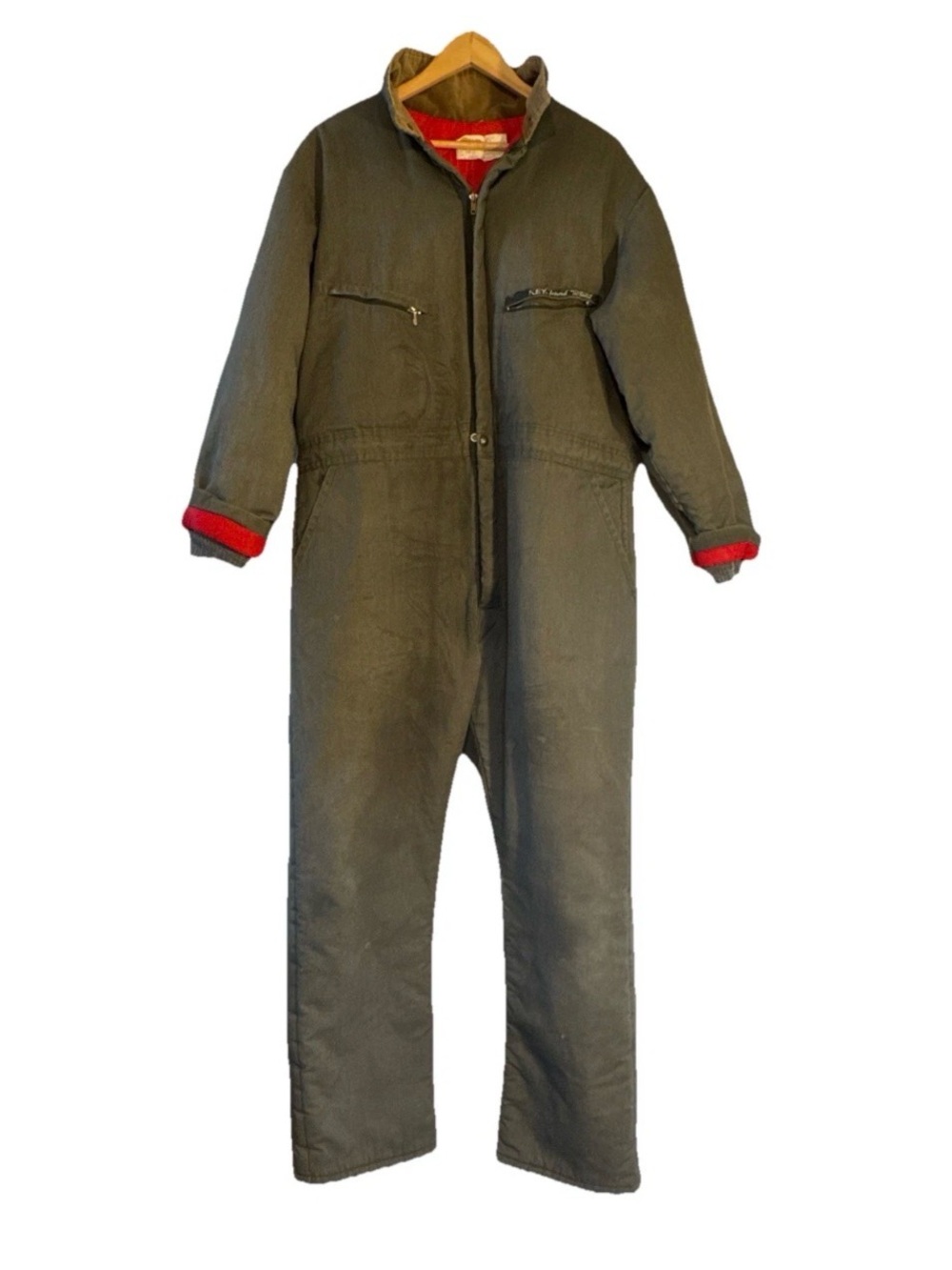 VTG Key Imperial Green Insulated Mechanic Farm Coveralls Large REGULAR